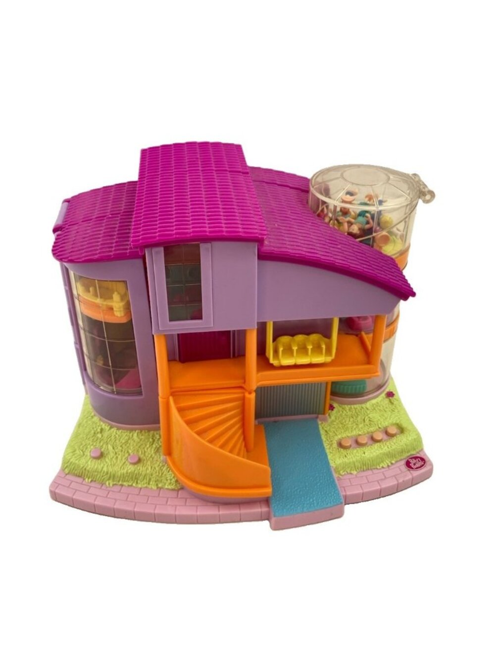 *Vintage Polly Pocket Magic Movin Ultimate Clubhouse and 7 Dolls, 1 Dog Works